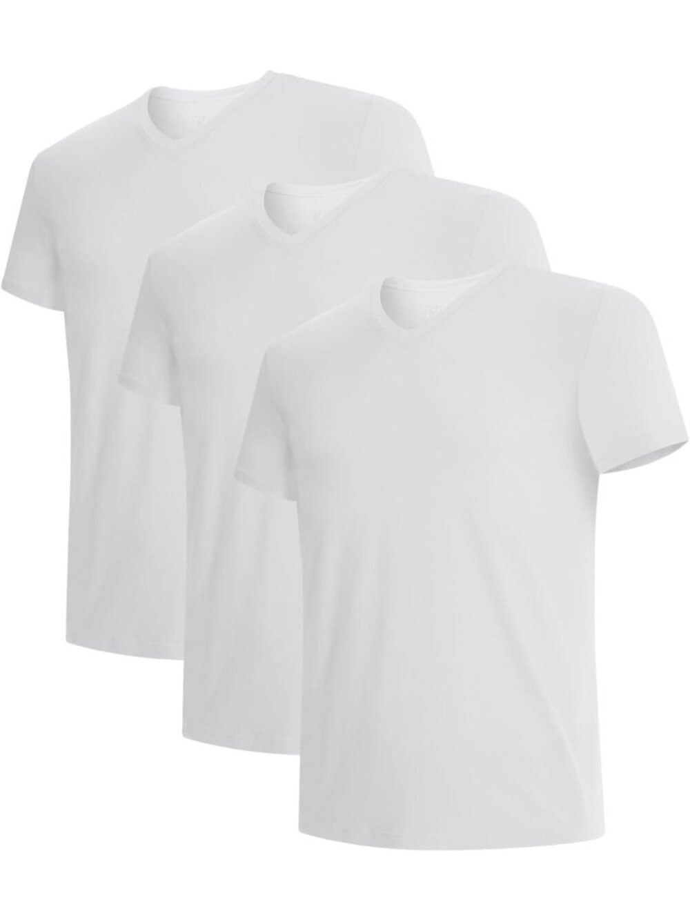 Moisture-Wicking V-Neck Men's Undershirts - Soft Bamboo T-Shirts 3 Pack